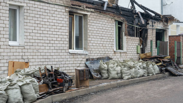Professional Fire Damage Restoration technician working in Princeton Junction, NJ